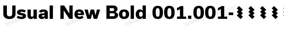 Usual New Bold 001.001字体转换